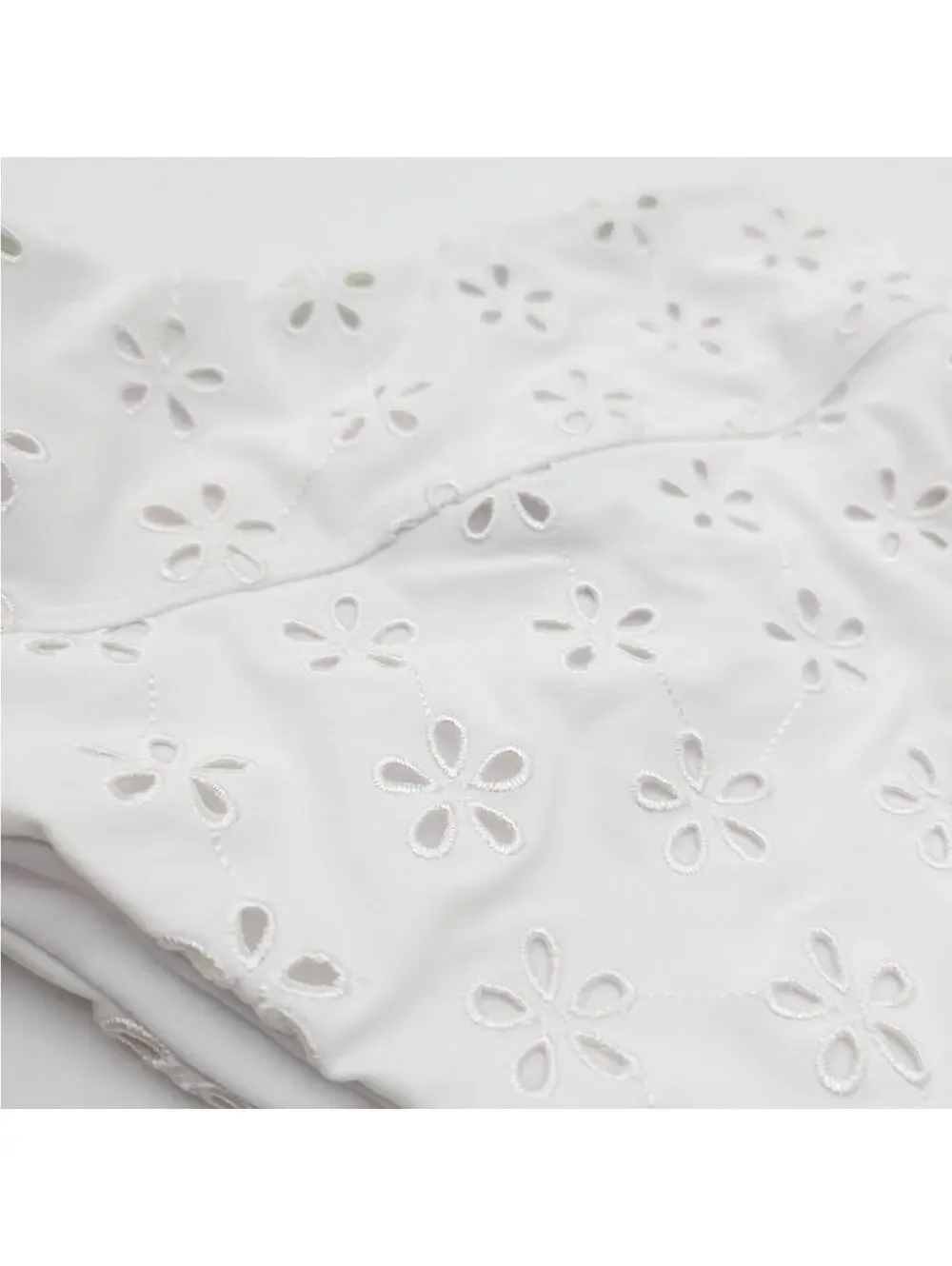 Beach Riot Women's Floral Eyelet Hazel Bikini Bottom High Waist White Size M